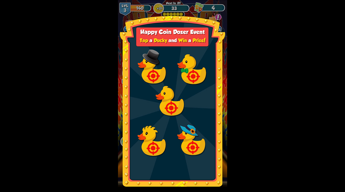 coin dozer five duck shootout game