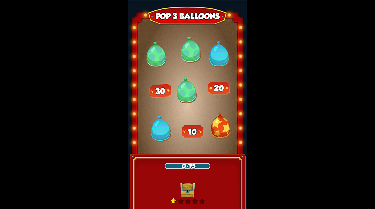 coin dozer pop three colored balloon quest