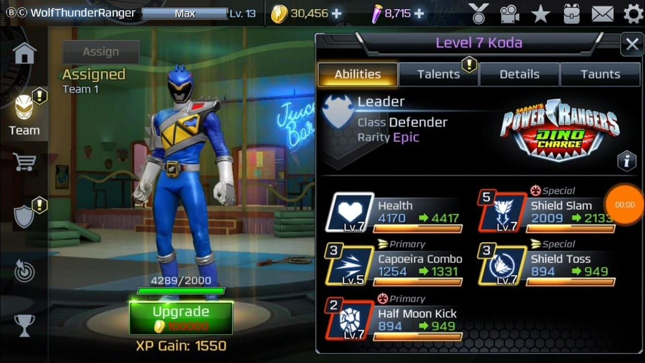 Power Rangers Legacy Wars BLue Ranger