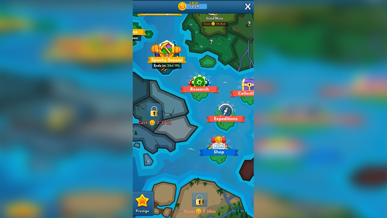 Idle Miner Tycoon Map