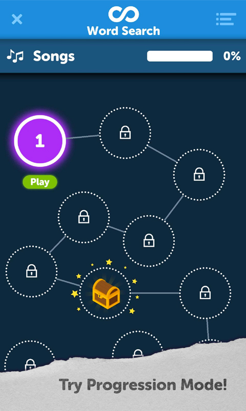 infinite word puzzle progression mode