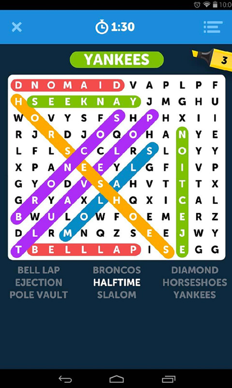 infinite word search puzzle yankees