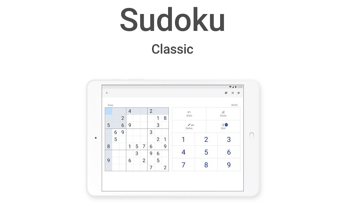 sudoku classic gameplay hints training