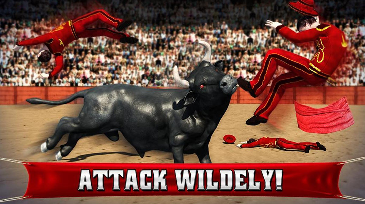 angry bull 2016 attack wildly