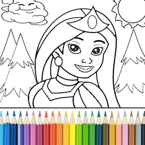 Princess Coloring Game em Jogos na Internet