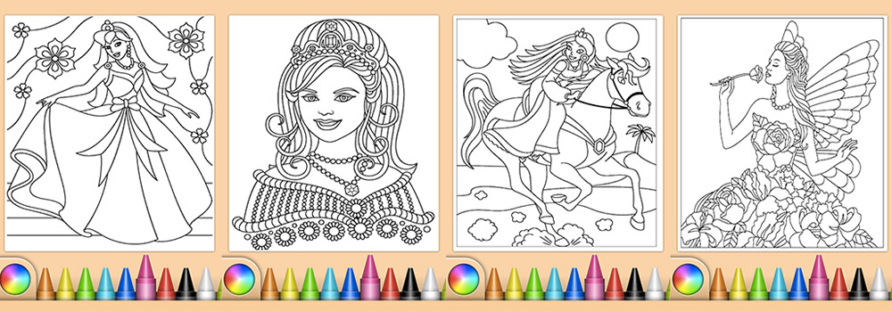 princess coloring  1 coloring game for desktop pc