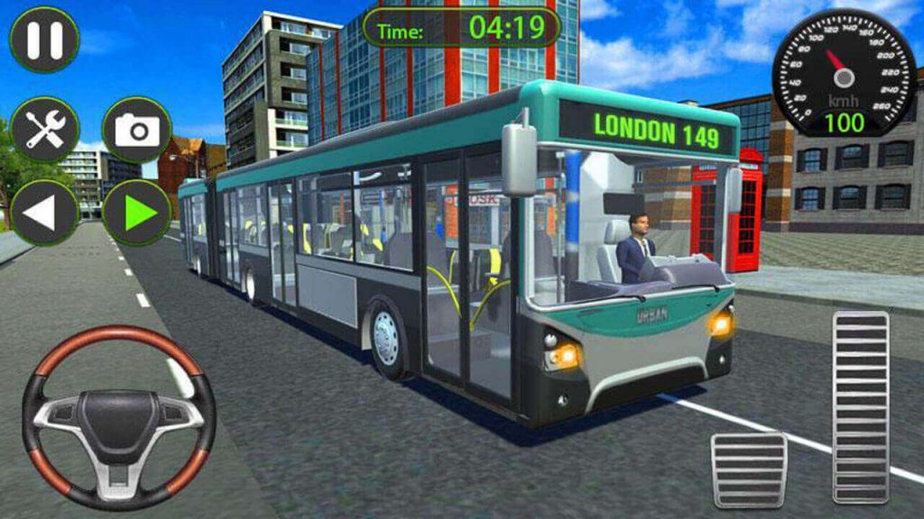 Bus Game Commuters Bus Starts Driving