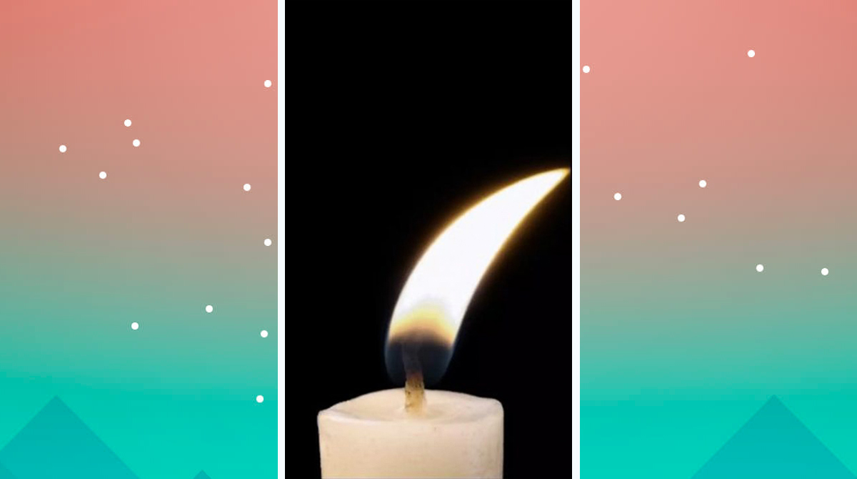 candle swaying fire