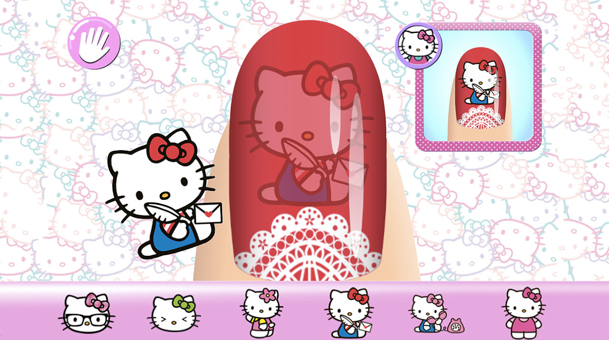 Hello Kitty Nail Salon Cute Stickers