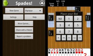 spades splash gameplay menu screen