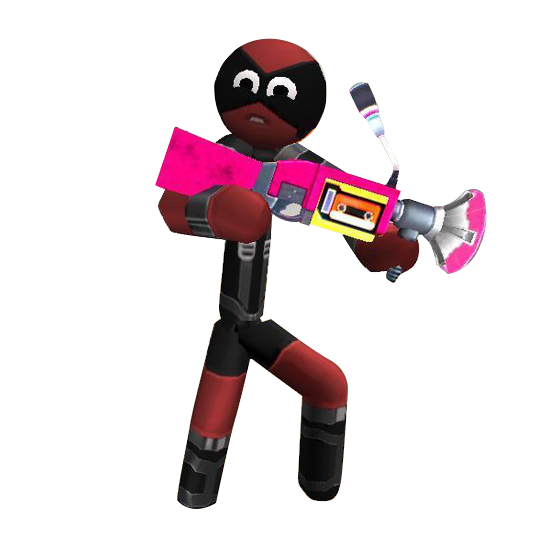 stickman rope hero pink gun