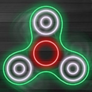 Fidget Spinner Green Red Glow