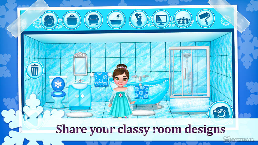 Ice princess dollhouse clearance game