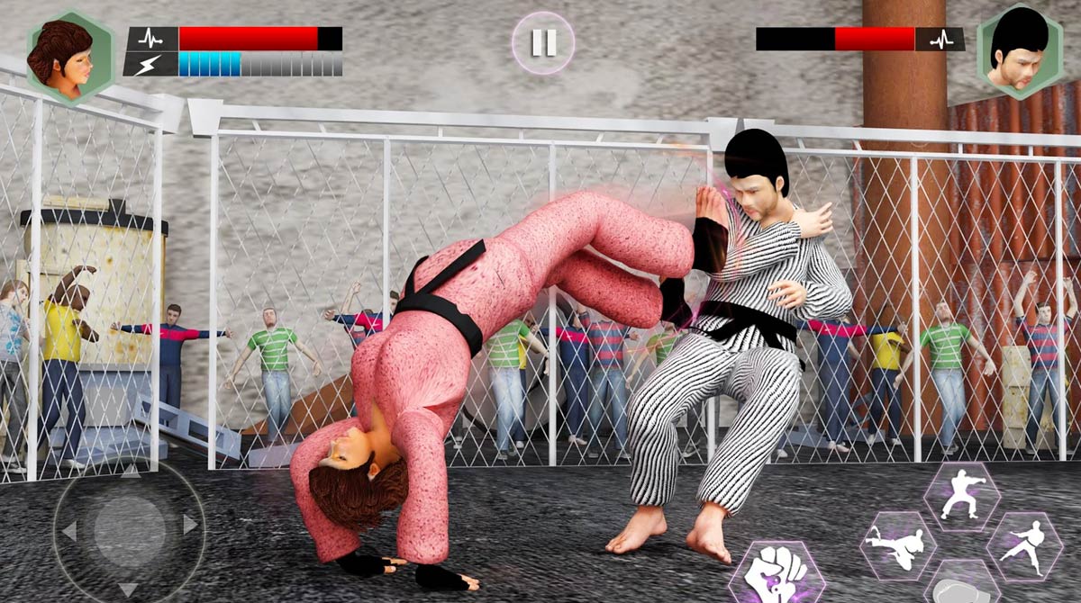 karate king fighter back flip