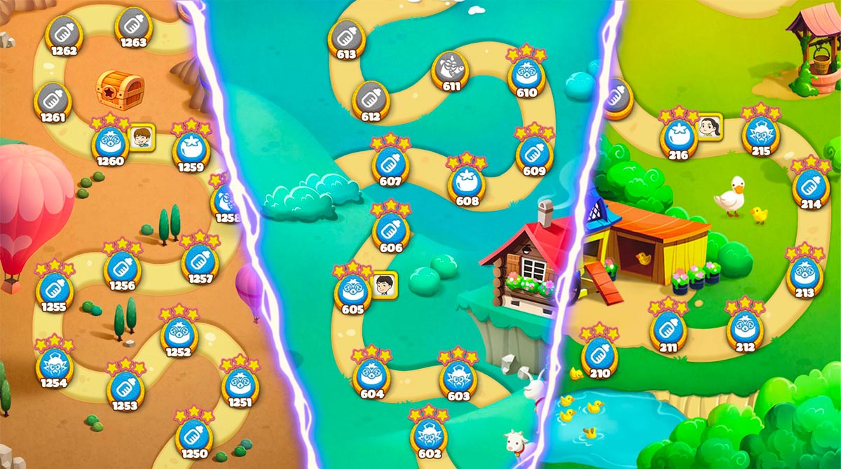 bubble coco map and stages