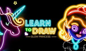Play Learn To Draw Glow Princess on PC
