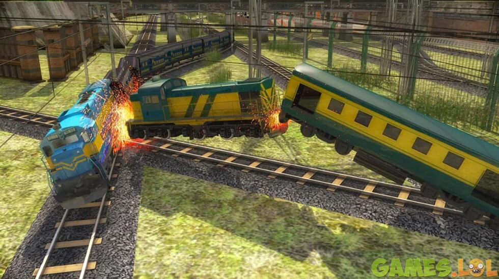 train racing train clash
