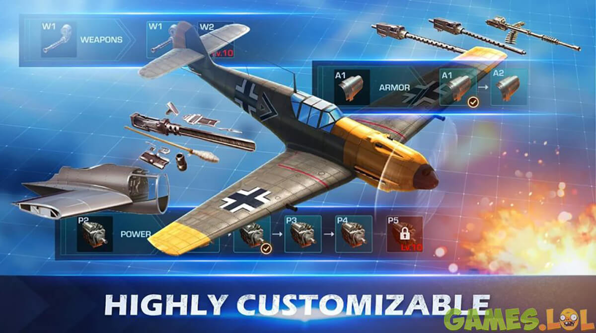 War Wings Upgrade Aircraft