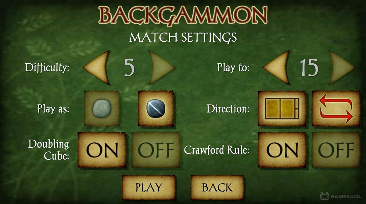 back gammon pc download