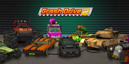 Play Crash Drive 2: 3D racing cars on PC