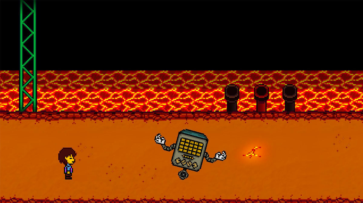 bonetale fangame encountering unicycle robot