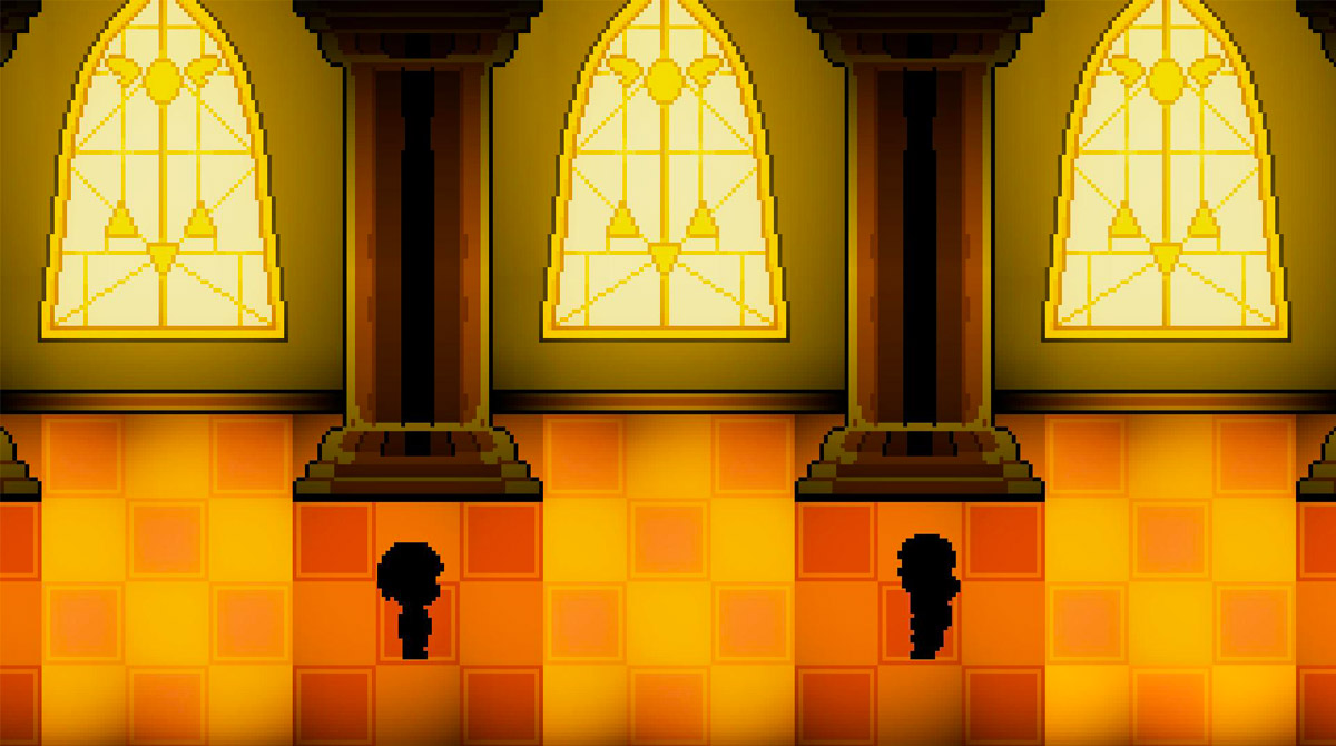 bonetale fangame inside the church