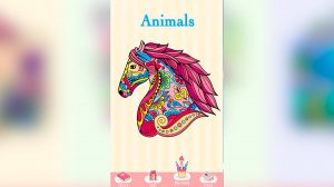 new coloring book tribal pink horse