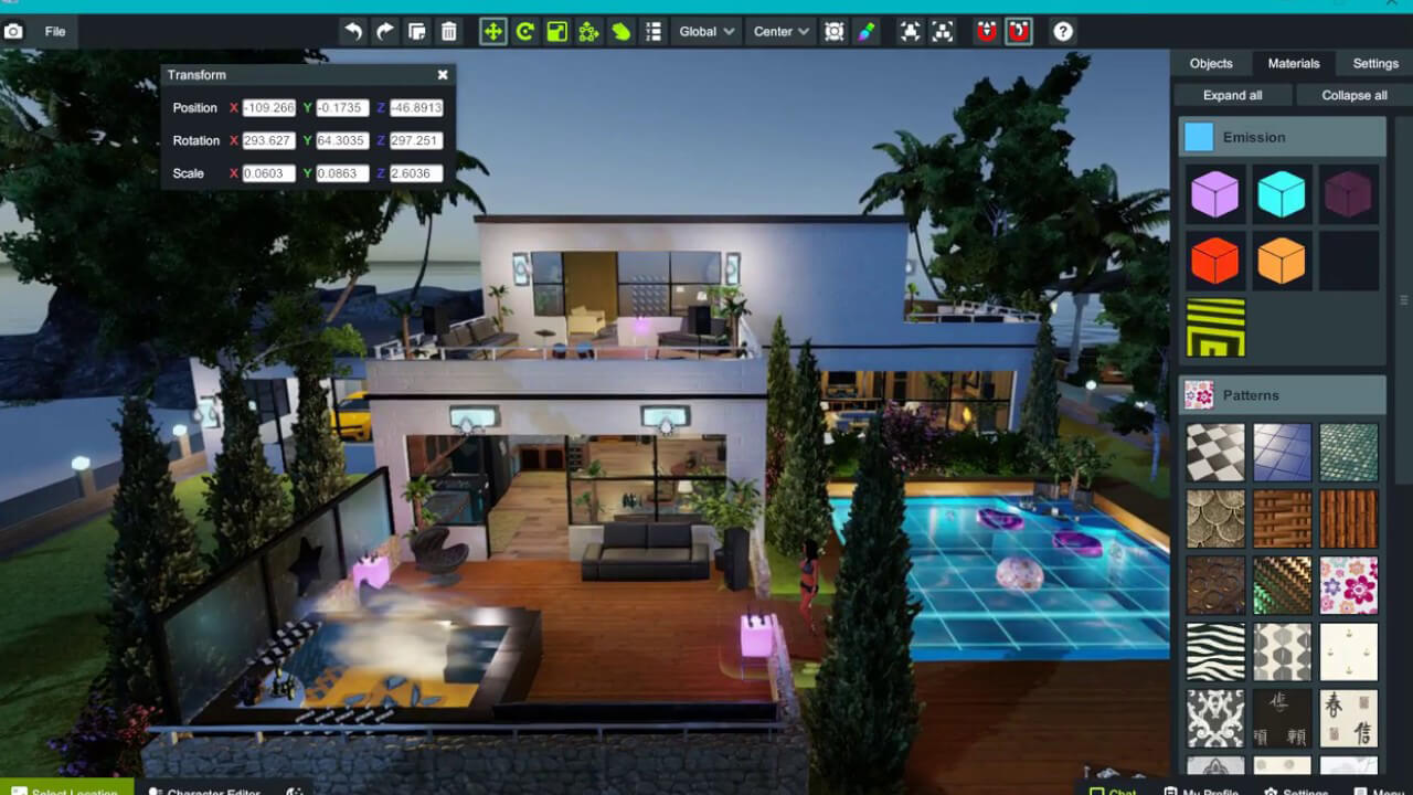 avakin life 3d virtual world house