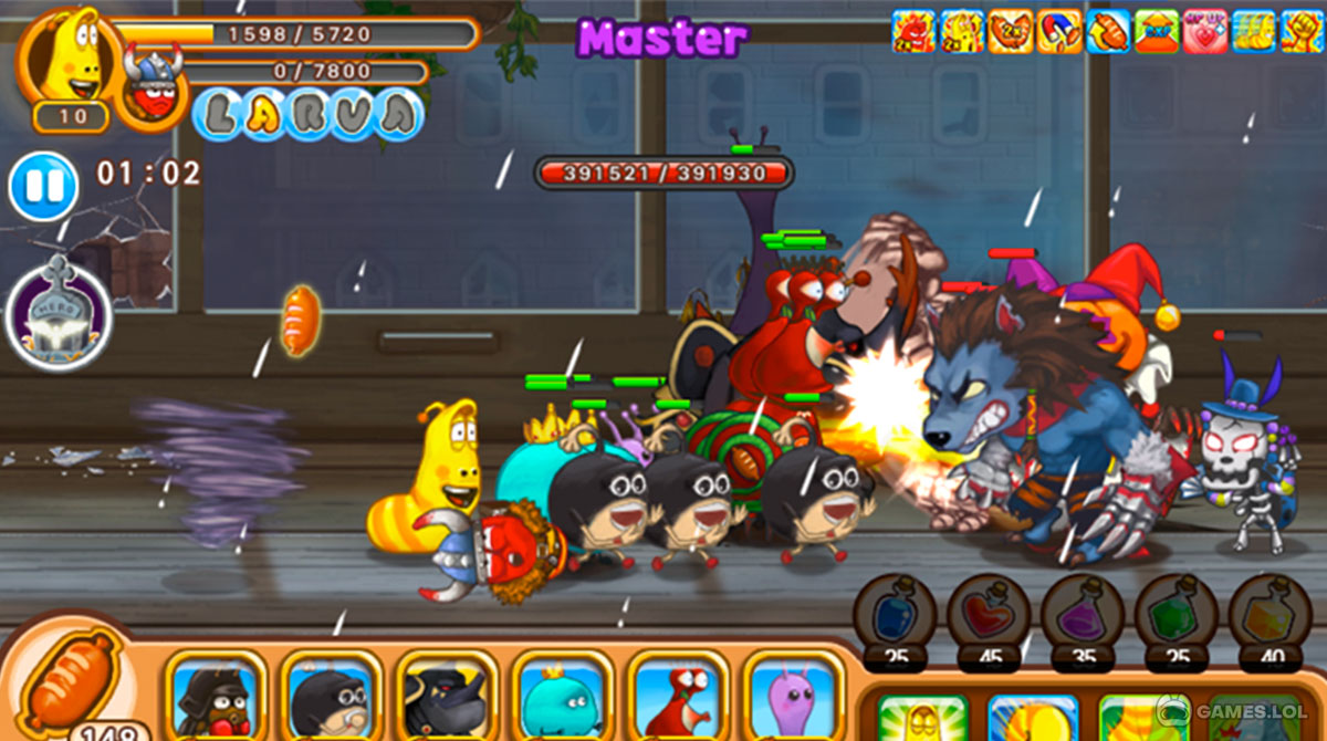 larva heroes gameplay on pc