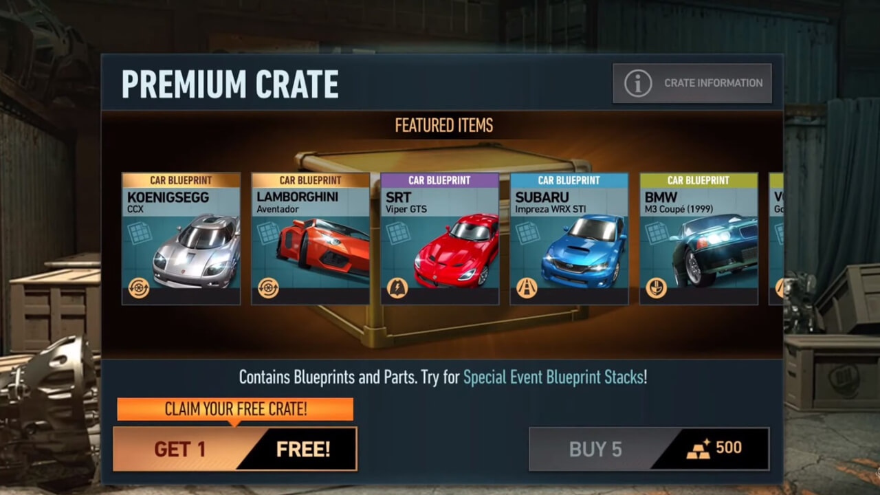 Need for Speed Premium Crate