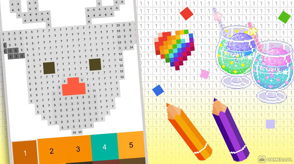 pixel art color by number for pc