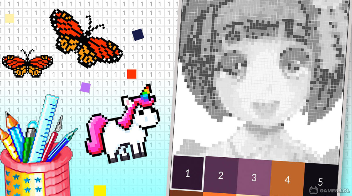 pixel art color by number free pc download