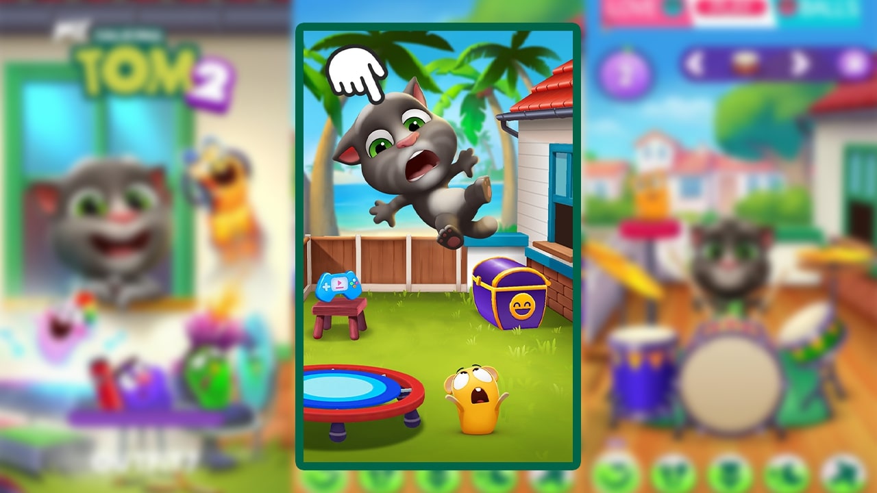 talking tom 2 trampoline bounce