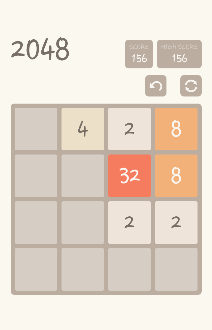 finished 2048 game online