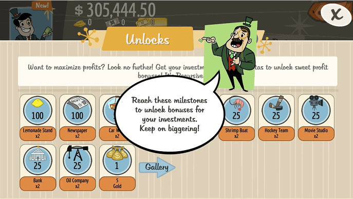 Adventure Capitalist Milestones