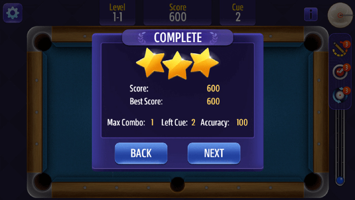 Billiards 3 Stars