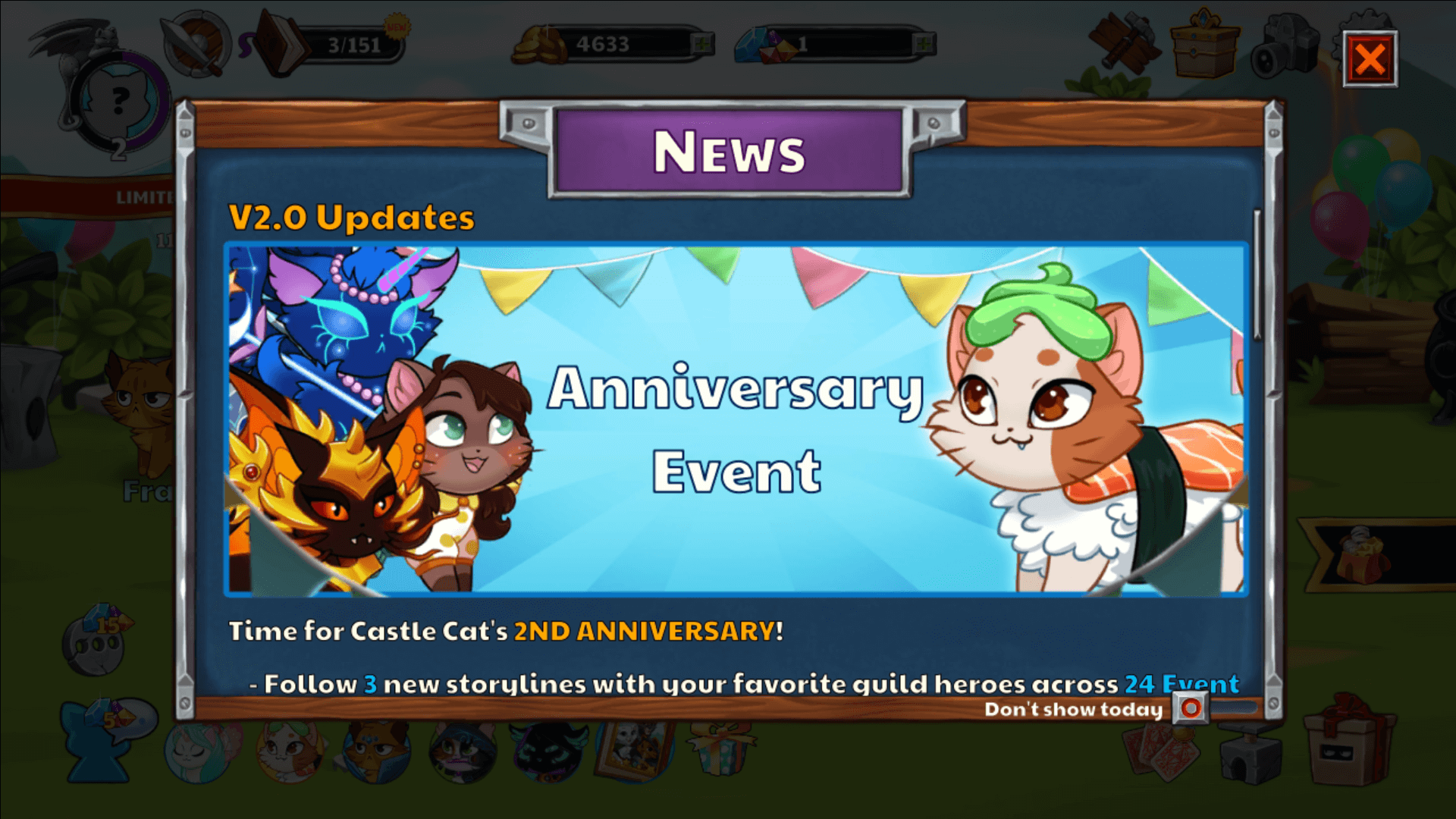 castle cart 2nd anniversay event banner