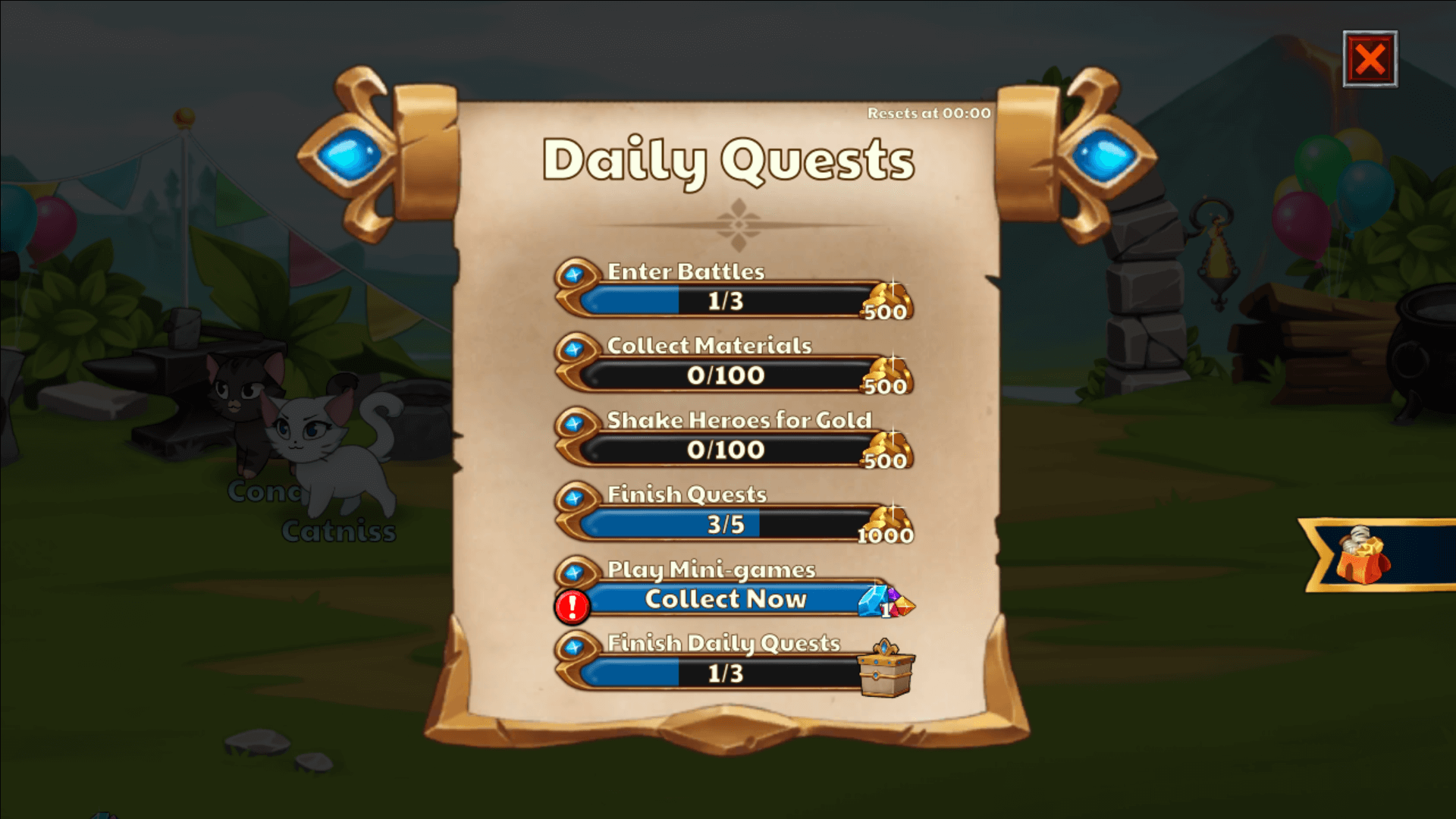 castle cats daily quest scroll