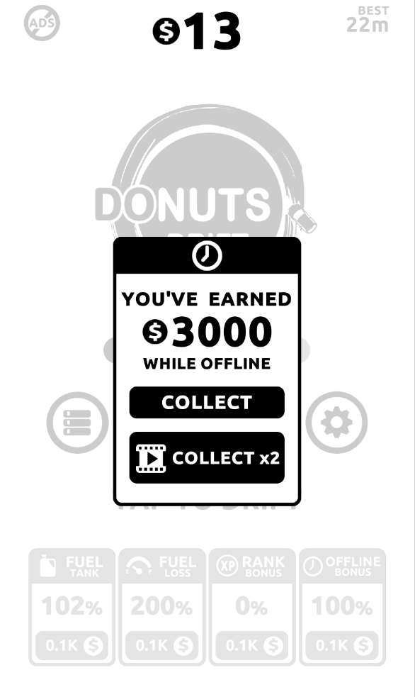 Donuts Drift collect coins and earn more 