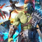 orc warrior stalking battlefield