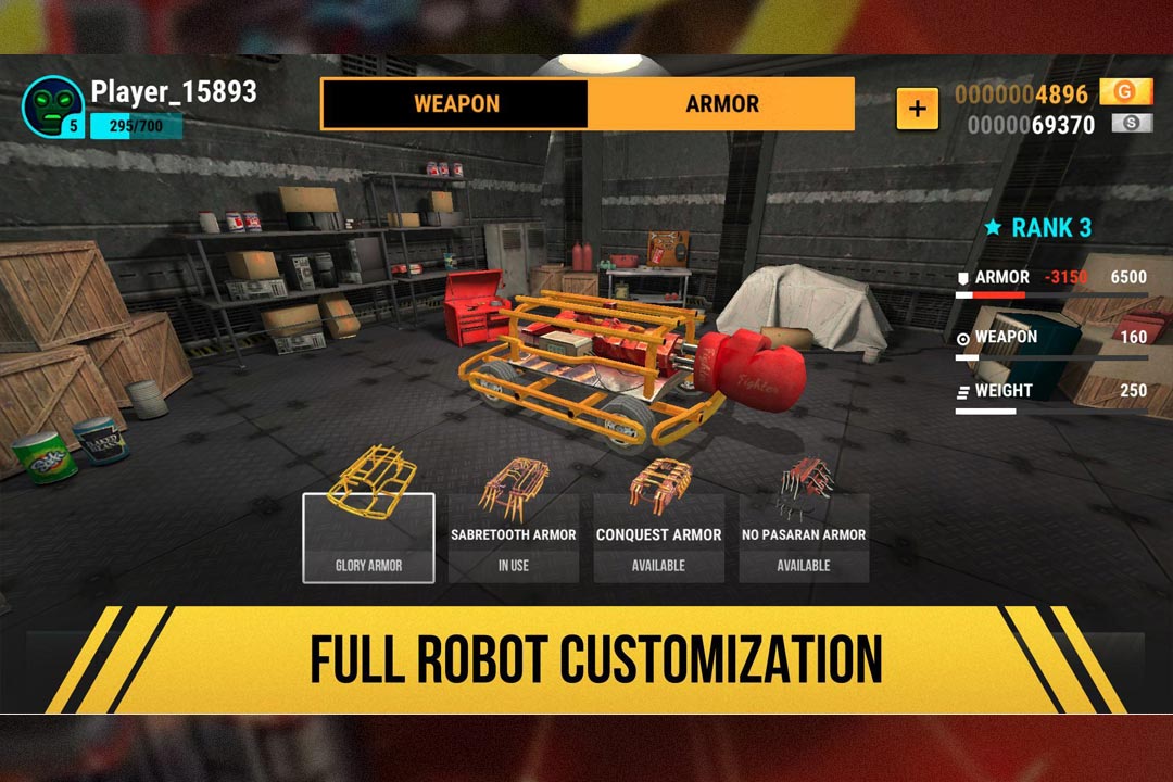 robot fighting 2 robot customization