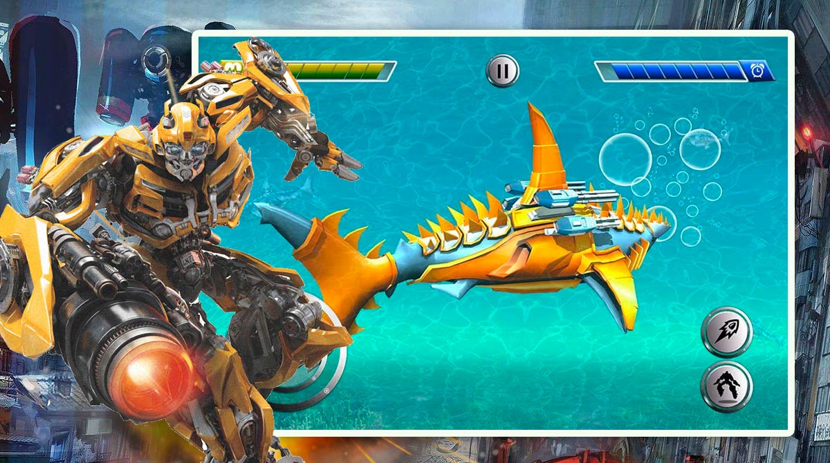 Shark robot transforming games download free