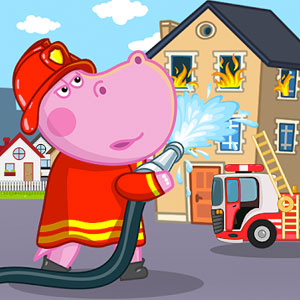 Play Hippo: Fireman for kids on PC