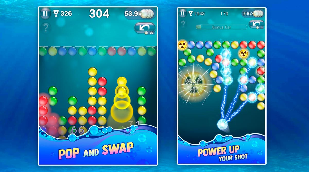 bubbles explode game