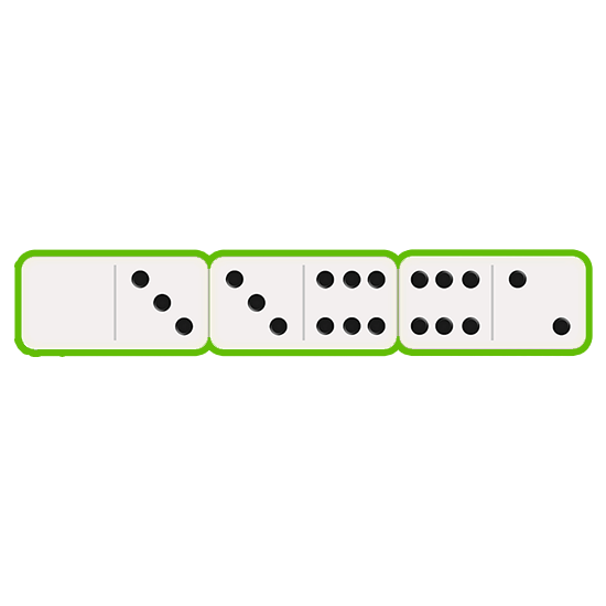 dominoes three row