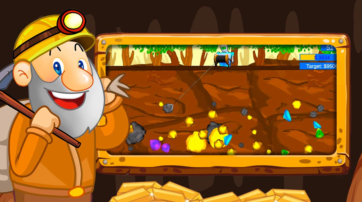 Взломанная игра gold miners