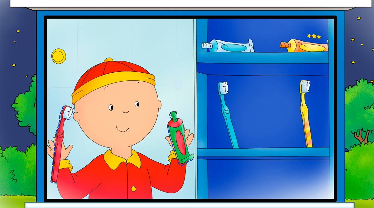 goodnight caillou game