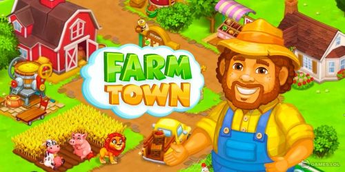 Play Farm Town: Happy farming Day & food farm game City on PC