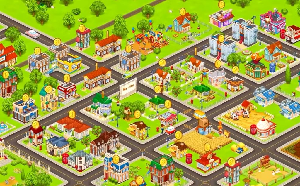 Cartoon City Buildings