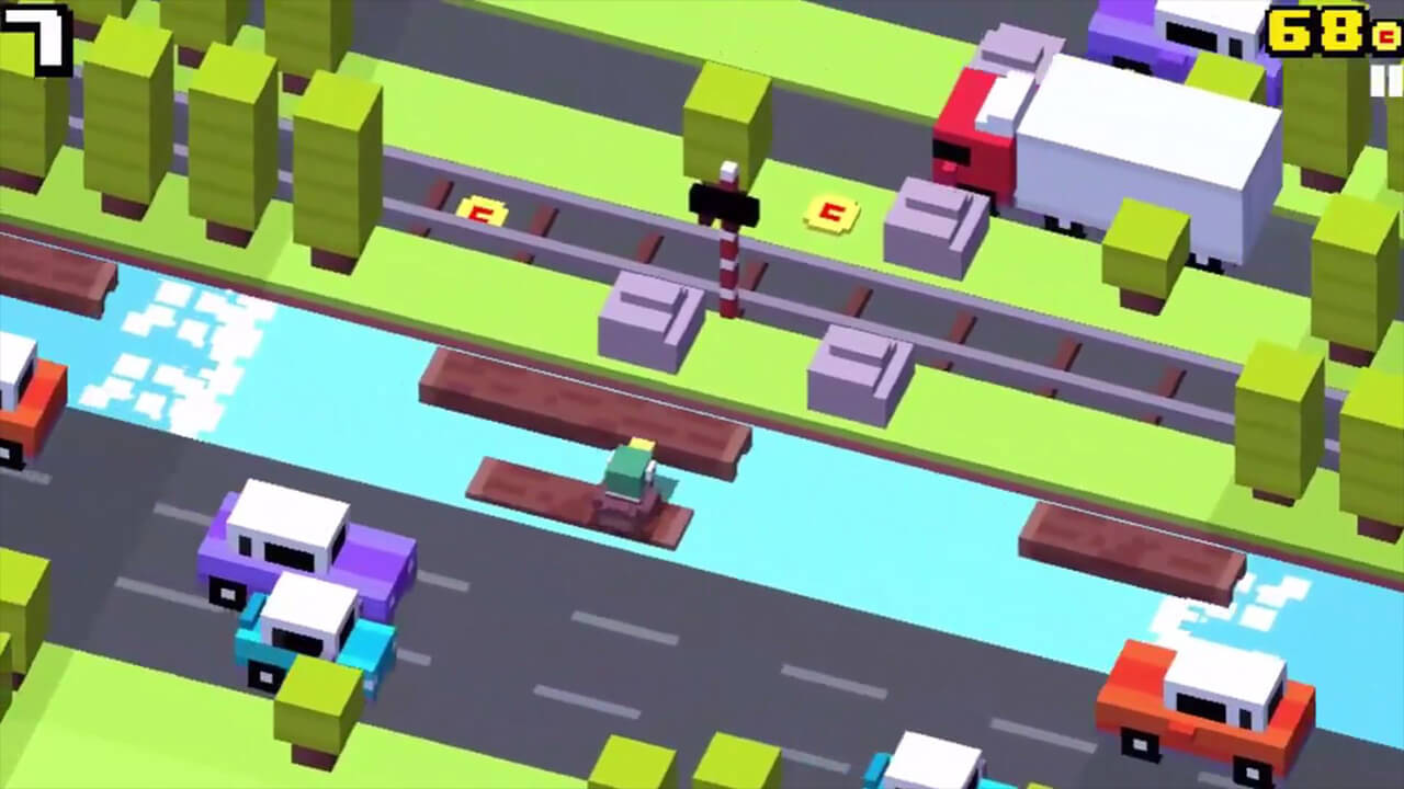 crossy road game background all clear